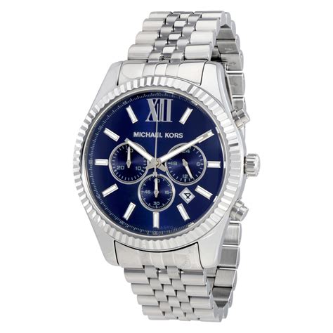 horloge michael kors blauw|michael kors men's blue.